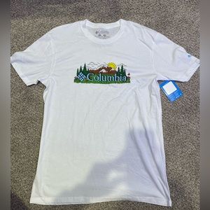 Men’s Columbia Nature White T-shirt Size Large